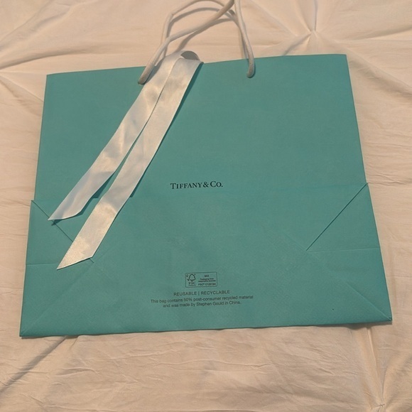 Tiffany& Co. 10” by 12” durable paper tote bag‎ - Picture 2 of 3